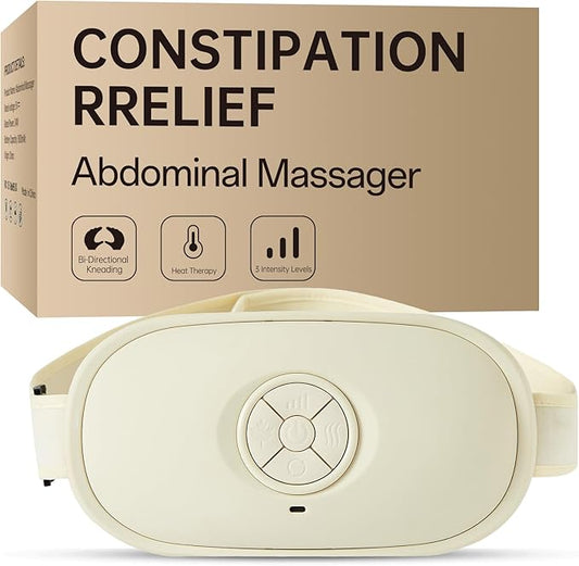 Gastrointestinal Relief Massager for Constipation, Bloating, Gas, Acid Reflux, Heartburn Relief, Stool Softener Abdominal Massager with Dynamic Kneading & Heating, Rechargeable for Women & Men