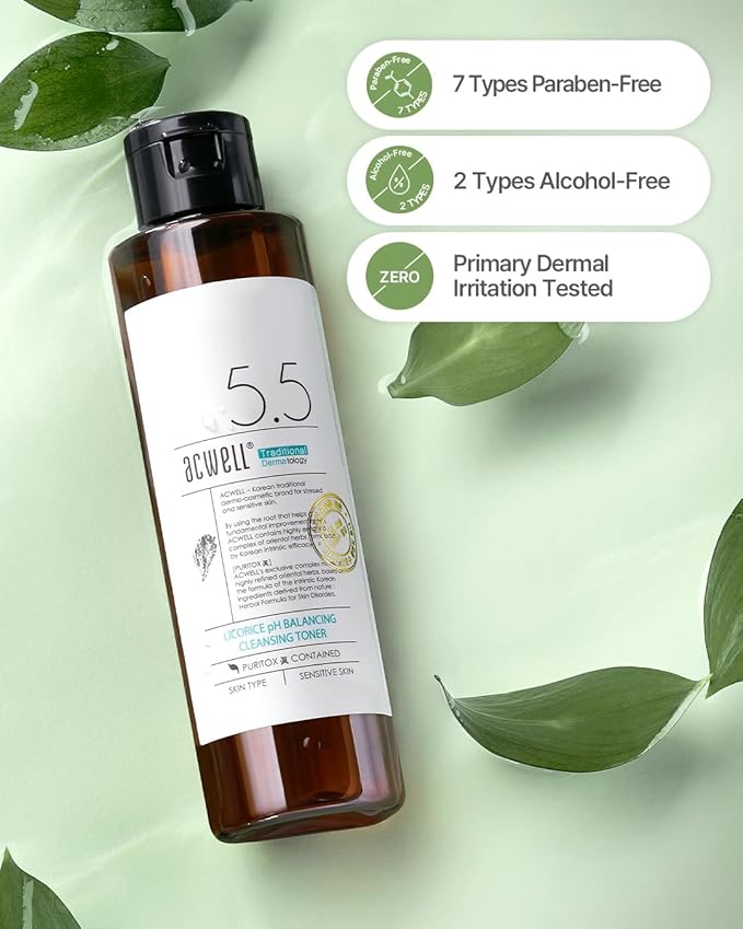 ACWELL Licorice pH Balancing Korean Toner for Cleansing
