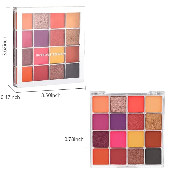 16 Girds Colorful Matte Shimmer Eyeshadow Palette