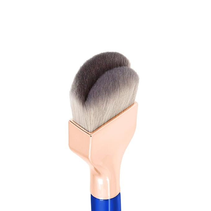 Bdellium Tools Professional Makeup Brush - Golden Triangle 972 Large Rounded Double Dome Blender - With All Vegan and Soft Synthetic Fibers, For Foundation Application & Blending (Blue, 1pc)