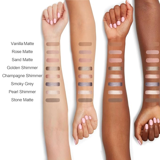 FV Cream Shimmer Eyeshadow Stick，Long Lasting & Waterproof, Multi-Use & High Pigment Eyeshadow Makeup Stick, Smoky Grey Shimmer