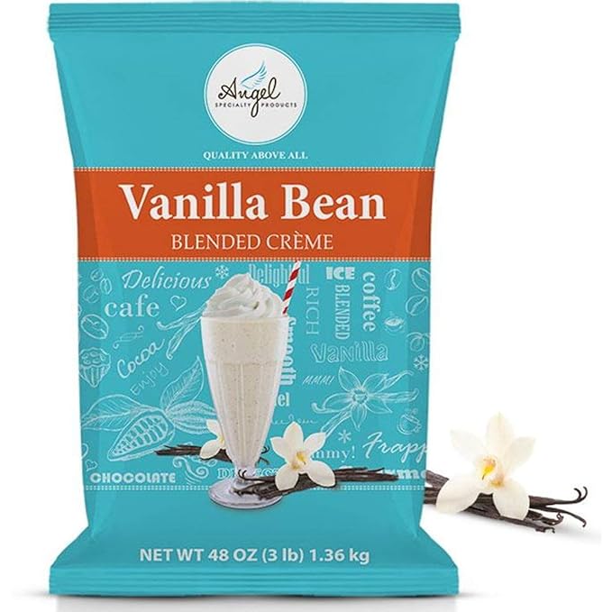 Angel Specialty Products, Blended Smoothie, Frappe Powder Mix, Vanilla Bean [3 LB] [34 Servings]