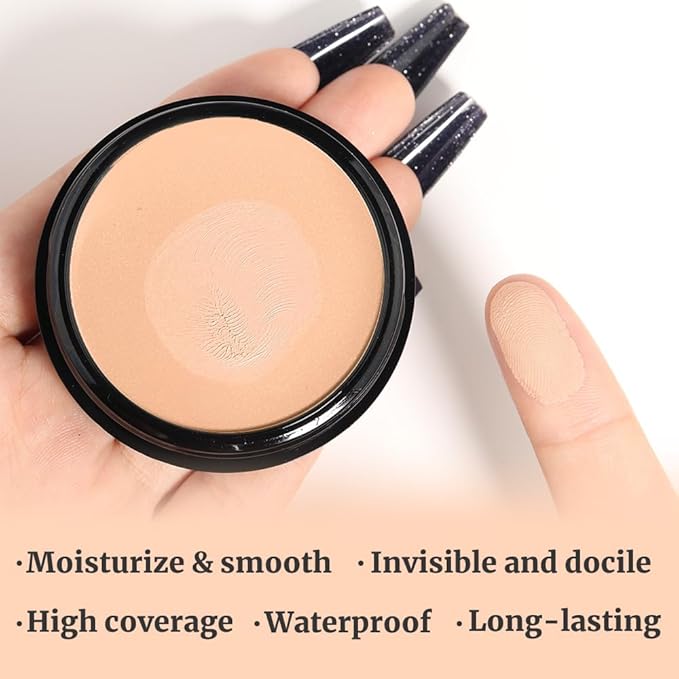 Kaely Color Correcting Concealer,Cream Pot Concealer Full Coverage,under Eye Concealer Palette for Conceals Dark Circles,Waterproof Foundation Face Makeup,05 Beige