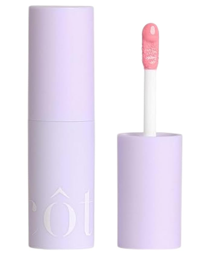 Côte Beauty The Necessity Peptide Lip Shine in Lyla - Plumping Coral Lip Gloss with Hyaluronic Acid, Shea Butter & Jojoba Oil - Non-Sticky, Long-Lasting Hydrating Formula