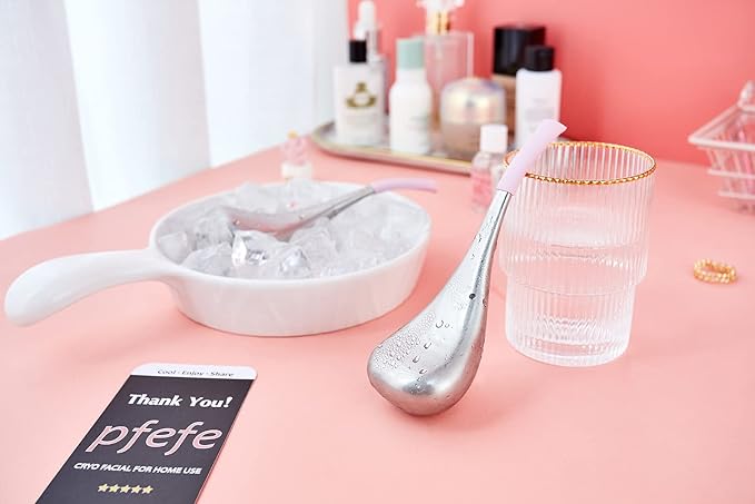 Cryo Sticks Facial Skin Care Ice Globes for Women Face Eyes, Stainless Steel Face Beauty Tools for Girls Ladies, Esthetician Supplies Cooling Spa Globes with Storage Case