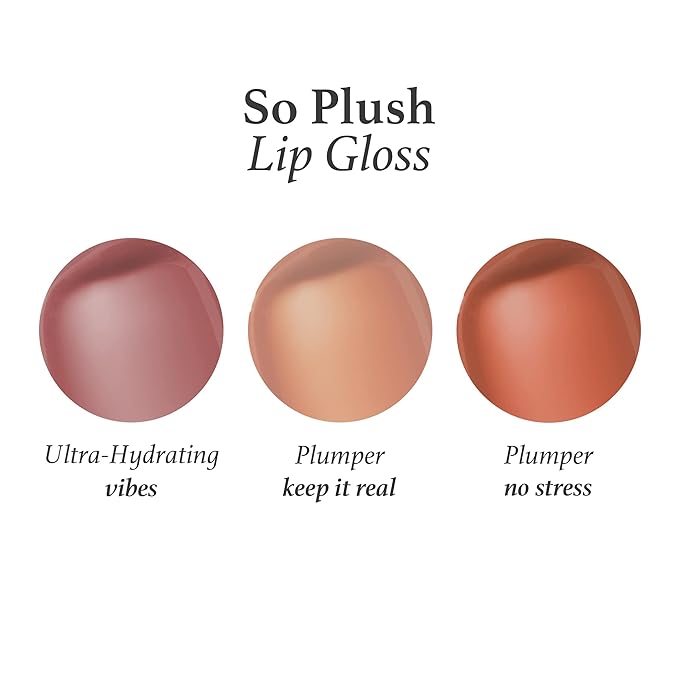 Julep So Plush Hydrating Lip Gloss Trio - High-Shine Hydrating Lightweight Lip Color - Non-Sticky Formula - Vitamin E Soothes and Repairs Lips