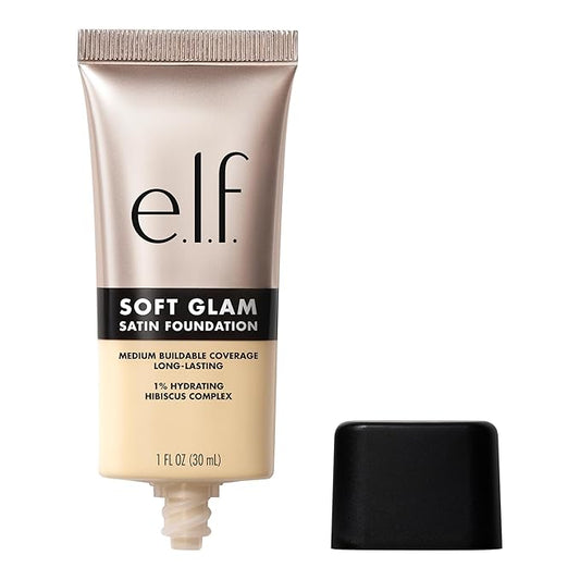 e.l.f. Soft Glam Foundation, Medium Coverage, Long-Lasting & Fair Warm