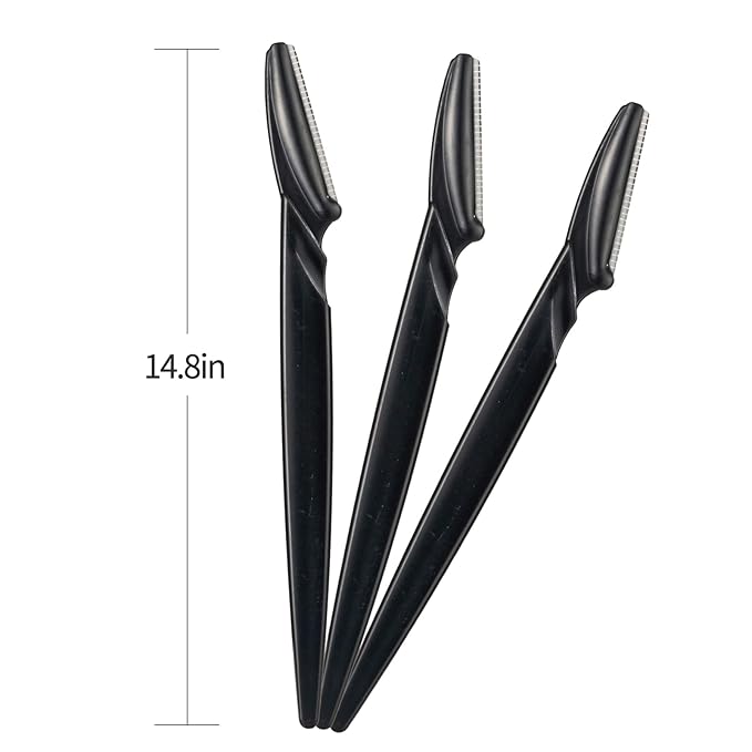 40pcs Eyebrow Razor for Women, Newbie Friendly Dermaplane Razor, Face Razors and Shaver Dermaplaning with Protective Covers (Black)