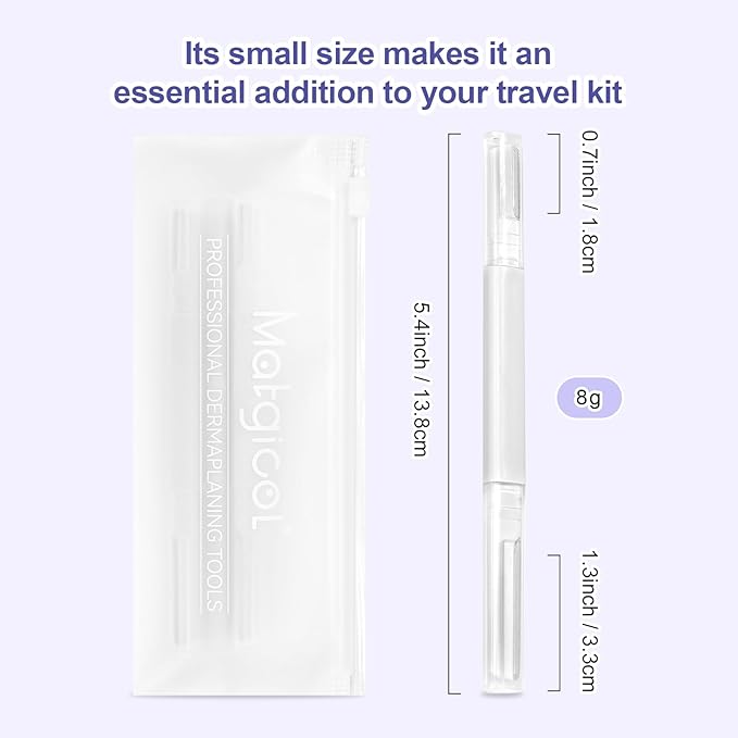 Dermaplane Razor for Women Face & Eyebrow - Dermaplaning Tool for Peach Fuzz Facial Hair Removal,High Precision Blade for Smooth Skin (White, 3 Count)