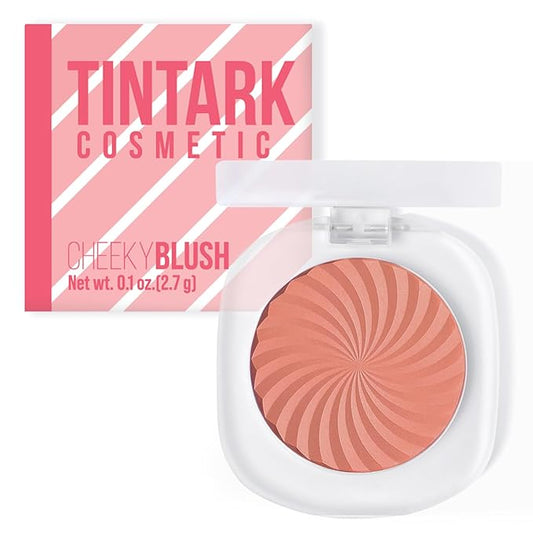 Cheeky Blush Compact for Face Cheeks, Talc Free Blusher Palette, Matte Powder Makeup, Natural Healthy, Mauve Pink Magenta Peach Red, Vegan Cruelty Free