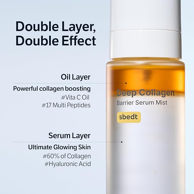 SUNGBOON EDITOR Deep Collagen Barrier Serum Mist | Real Collagen, Multi Peptides, Hydration, Wrinkle Care for Dry Skin, Wrinkles, Korean Moisturizer, Korean Skin Care, Glass Skin Mist
