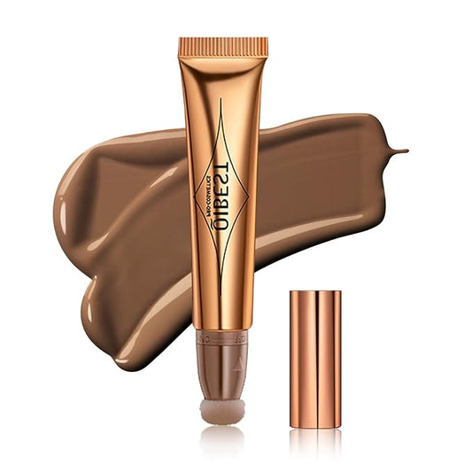 MEICOLY Grey Liquid Contour Beauty Wand,Bronzer Stick with Cushion Applicator,Cream Contour for Women and Girl,Long Lasting Smoothly Moisturizng Super Silky, Cruelty-free,01