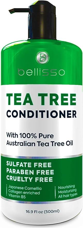 Tea Tree Oil Conditioner - Sulfate and Paraben Free - Anti Dandruff Treatment for Itchy, Dry Scalps - Ideal for Women and Men with Oily Hair and Scalp Buildup
