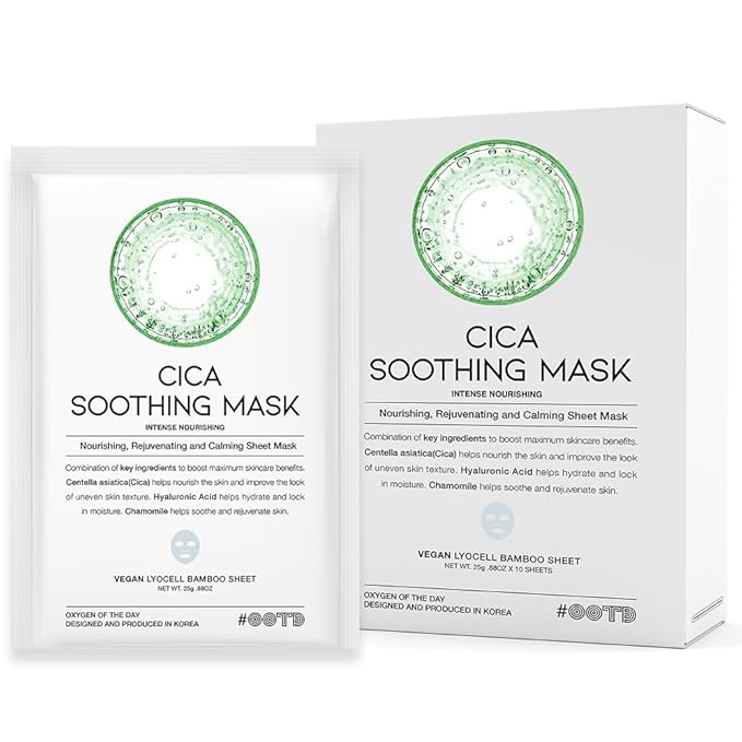 Cica Calming Mask for Face Sensitive Irritated Skin, Acid 10EA