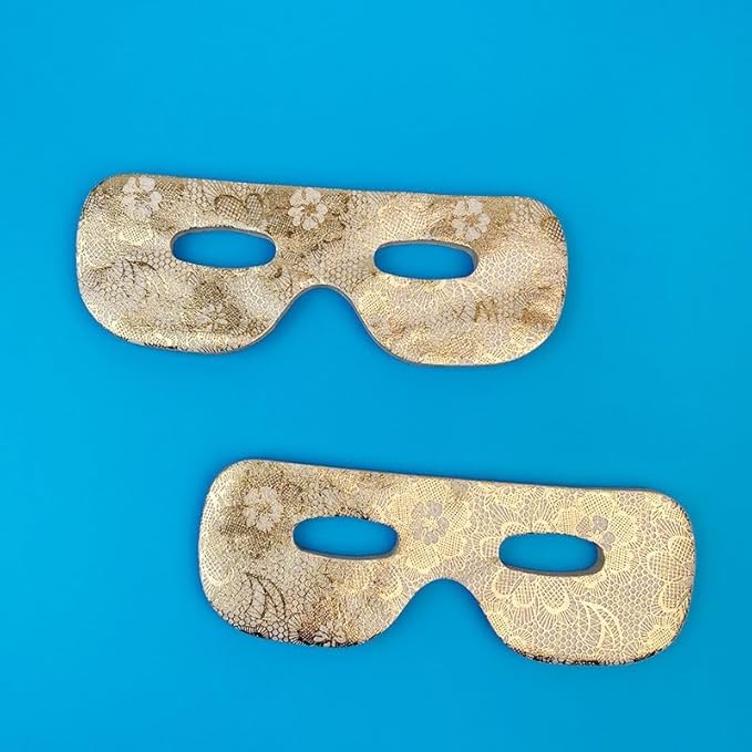 100PCS Gold DIY Eye Mask Under Eye Patches Pre-Cut Nose Paper Film Eye Pad Cooling Eye Patch for Puffy Eyes Spa Skincare
