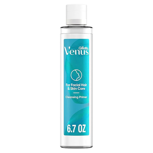 Gillette Venus for Facial Hair & Skin Care Cleansing Primer for Dermaplane Prep, 6.7oz, Use Before Eyebrow Razor, Dermaplaning Oil, Dermaplane Moisturizer, Dermaplaning Cleanser and Face Wash