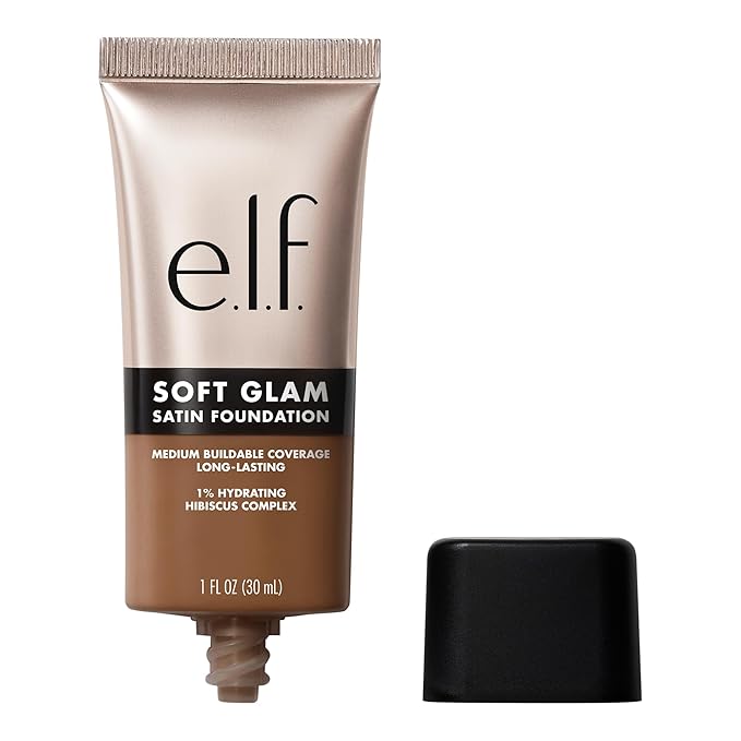 e.l.f. Soft Glam Foundation, Medium Coverage, Long-Lasting & Deep Neutral