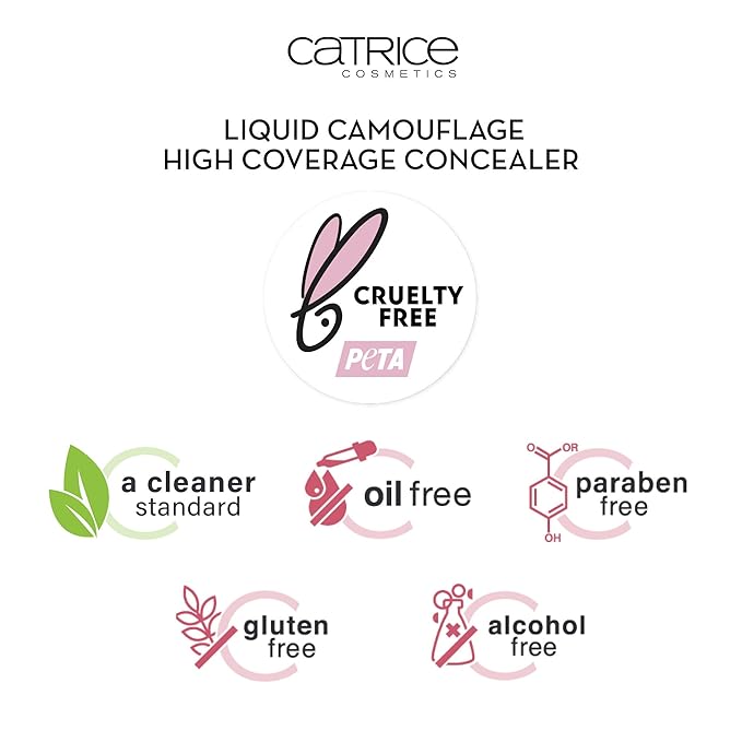 Catrice Liquid Camouflage Concealer (050 Rosy Ash) - Ultra Long Lasting Concealer for Optimal Coverage