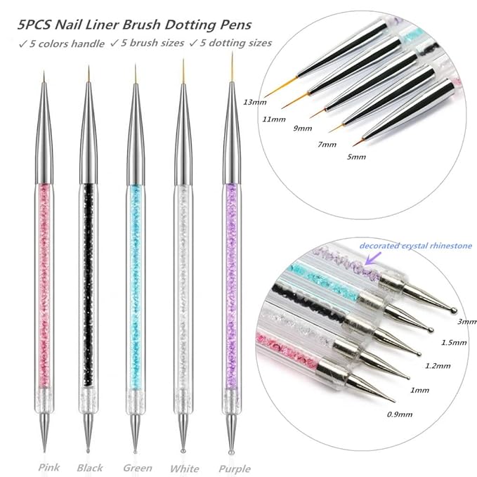 5PCS Dual Tipped Nail Art