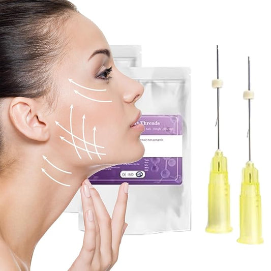 elves Pdo Threads for Eyes Lift Mono Type 30g38mm Pdo Lifting Thread for Fox Eye 40pcs Pdo Threads for Face Lift with Blunt Tips Smooting Eye Wrinkles Improves Skin's Firmness and Elasticity