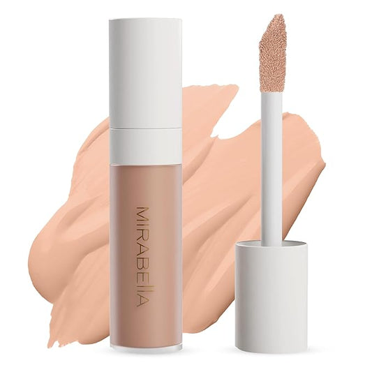 Mirabella Invincible For All Perfecting Under Eye Concealer Full Coverage - Hydrating Makeup Concealer for Dark Circles, Fine Lines & Wrinkles w/Hyaluronic Acid - Light L100