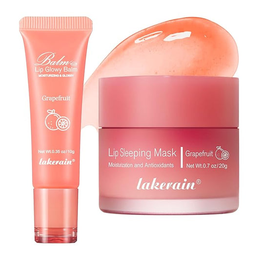 2Pcs Lip Glowy Balm and Lip (Grapefruit)