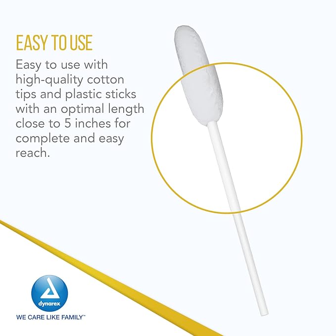 Dynarex lemon-glycerin swabsticks, pleasant tasting