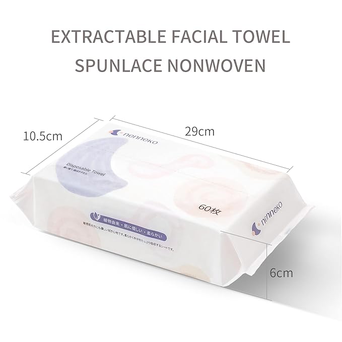 Disposable Face Towel XL Facial Wipes - Organic Vegan Biodegradable Face Towels，Ultra Soft Thick Wash Cloths for Adults and Baby, 100% Cotton Dry Wipes for Washing and Drying
