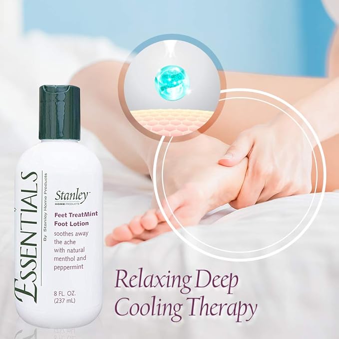 Stanley Essentials Feet TreatMint Foot Lotion 8oz – Moisturizing Foot Cream with Natural Peppermint – Relaxation For Men & Women