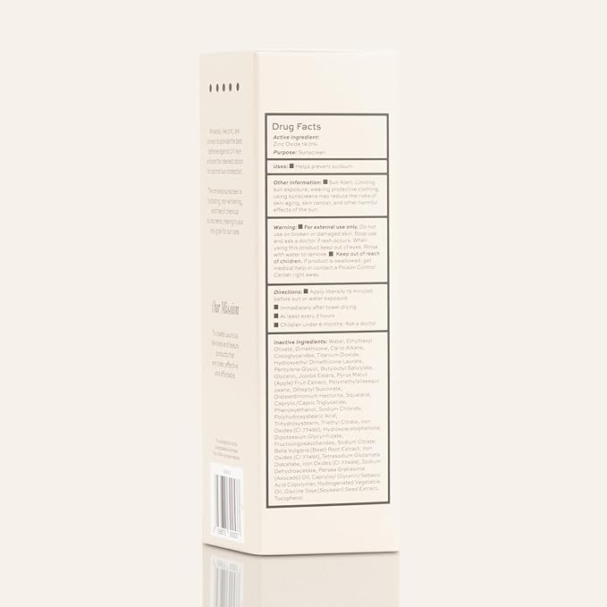 DIME Beauty Tinted Glow Wonderscreen SPF 30, Mineral Sunscreen for Face with 19% Zinc Oxide, Tinted Moisturizer with SPF, 50 g (Shade 01)