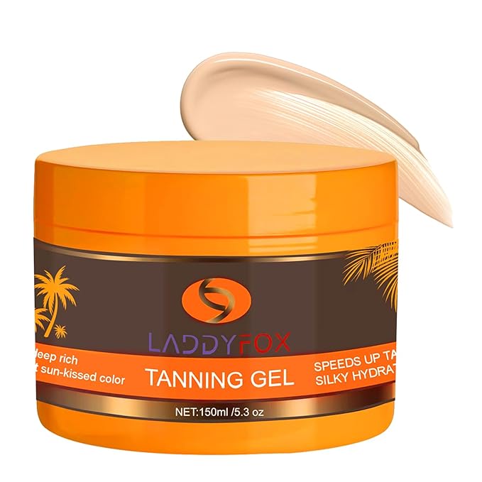 5.3Oz Luxury Intensive Tanning Gel, Natural Tanning Accelerator Cream Gel, Tanning Gel for Outdoor Sun and Sunbed