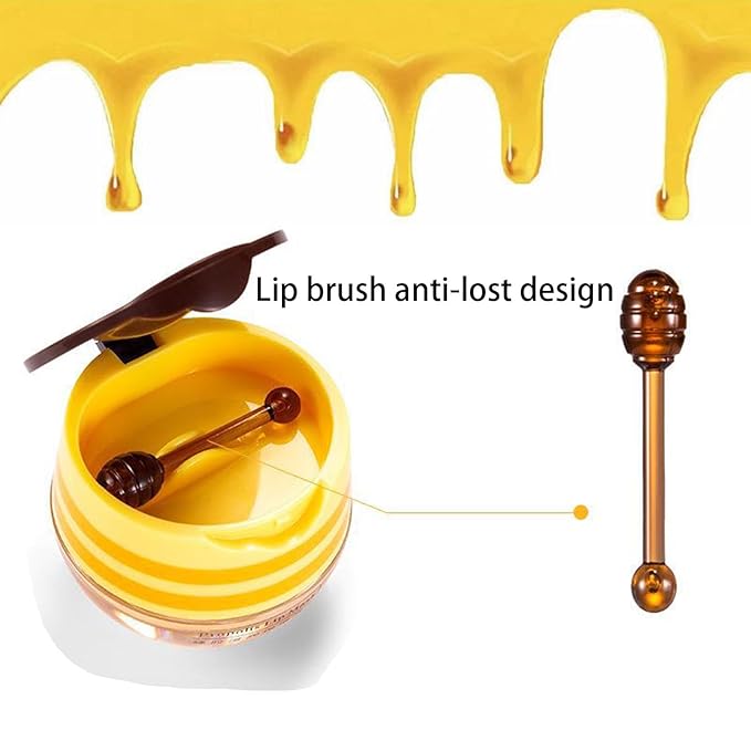 2 Pcs Lip Balm Honey Pot Lines