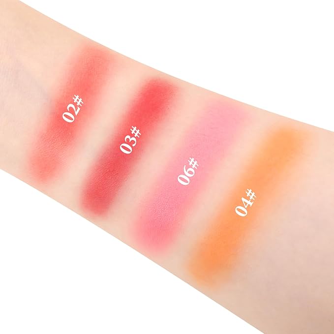 Boobeen Soft Blend Powder Blush for Cheeks, Buildable and Brush