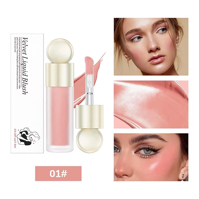 Liquid Blush, Matte Liquid Cream Makeup Dual Use for Girl