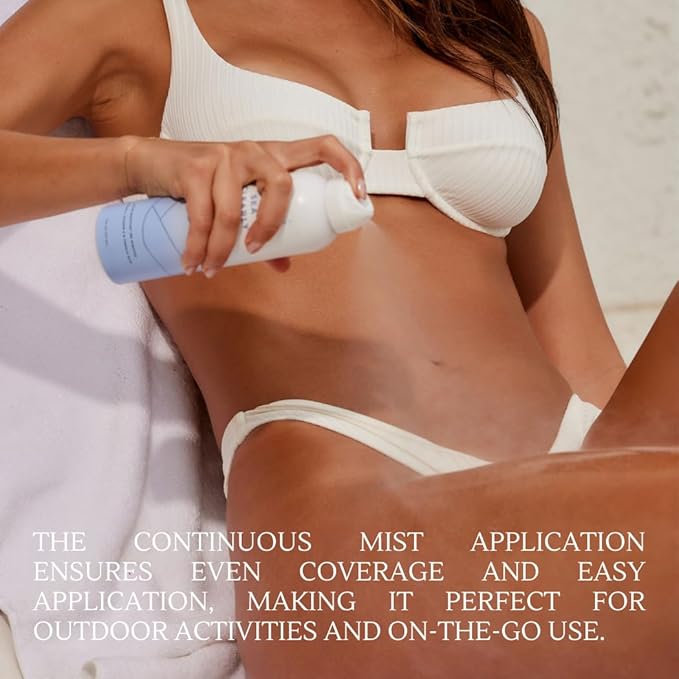 Sonrei Sea Clearly® Organic Mist Sunscreen | SPF 50, Broad Spectrum, Water-Resistant | Vegan, Non-Greasy | Ideal for Face & Body | 6 Fl Oz (Pack of 2)