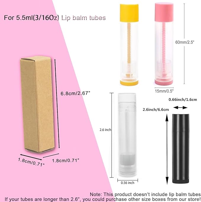 50 Pcs Lip Balm Containers Packaging Package