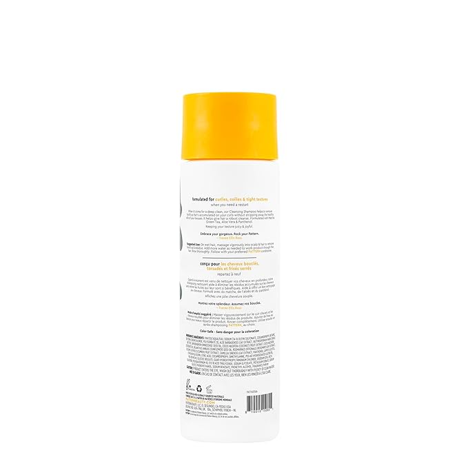 PATTERN Beauty by Tracee Ellis Ross Cleansing Shampoo w Matcha Green Tea, Aloe and Green Tea for Curls & Coils 7.8 fl oz