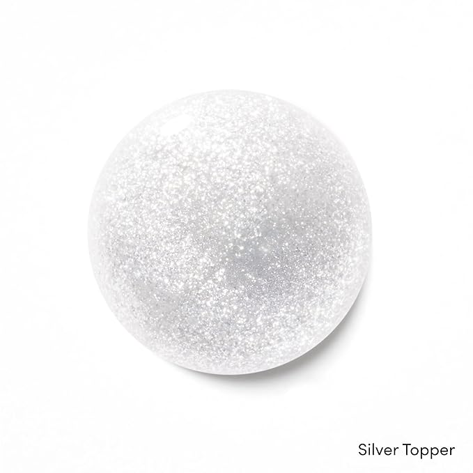 Dashing Diva One Gel Color & Magnetic Topper Duo - OG - Pointe & Silver Glitter Topper - 3-in-1 Base Coat, Nail Color & Top Coat - Gel Nail Polish Set