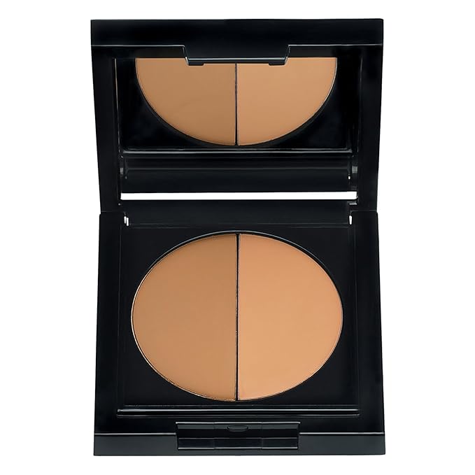 Duo Concealer - Double-Shade Compact Creamy Concealer - Smooth Texture Hides Imperfections - Even Matte Finish - Provides Full Coverage And Long Lasting Results - Sandlilja - 0.1 Oz