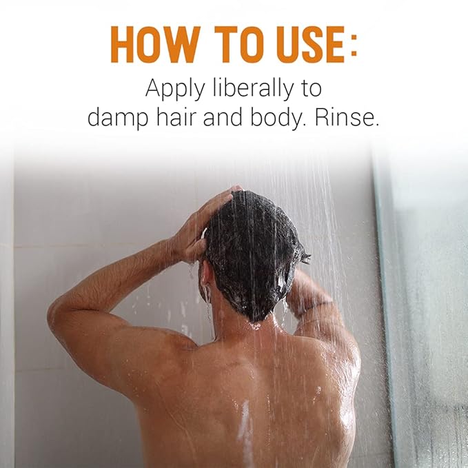 Woody's 2-in-1 Hair and Body Wash for Men - Sulfate-Free, Hydrating, Refreshing Scent, Daily Cleanser for Hair & Skin, 8 oz, 2-Pack