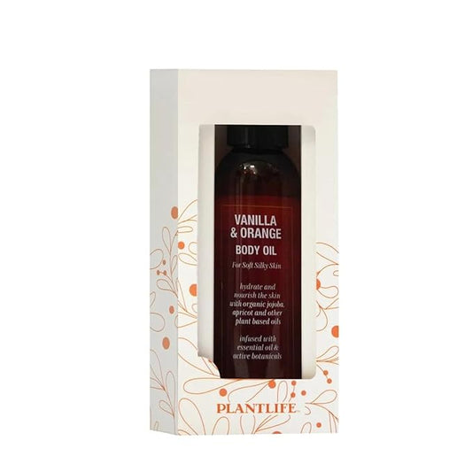 Plantlife Vanilla Orange Body Oil - Formulated for Soft and Silky Skin Using Rich Plant Oils That Absorb and Leave a Light Aroma on the Skin - Made in California 4 oz