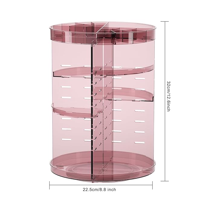 360 rotating makeup organizer with
