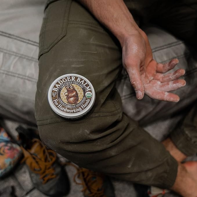 Badger Healing Balm, Hard Working Hands Cream, Organic Hand Cream for Dry Cracked Hands, Long Lasting Hand Moisturizer/Dry Hands Treatment, .75 oz Tin, 3-Pack