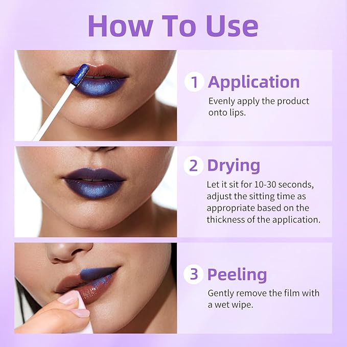 KIMUSE Lip Stain Masque: Peel Off Lip Stain Long Lasting Waterproof 12HR Transfer Proof & Hydrating Tint, Instant Lip Color With Natural Matte Effects, Vegan & Easy To Use