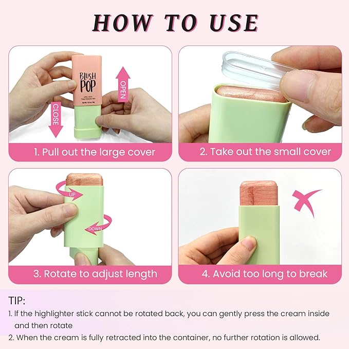 Highlighter Makeup Stick - Blush Highlighters Makeup Stick