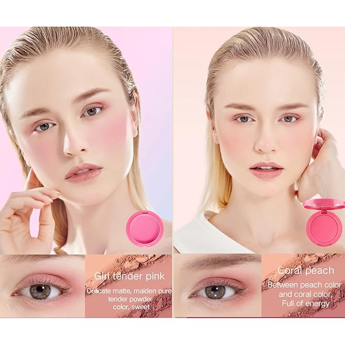 UCANBE 5 Colors Face Blusher Palette Waterproof Matte