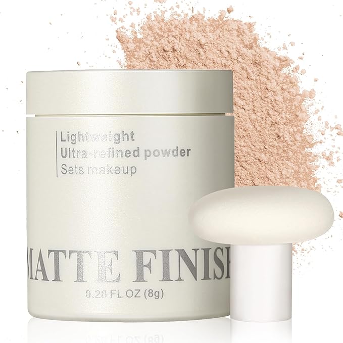 Erinde Nude Translucent Matte Setting Powder with Puff,
