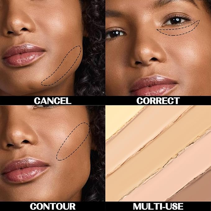5 In 1 Multi-Use Correcting Concealer Palette,Waterproof Long