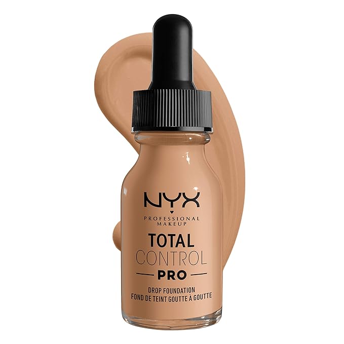 NYX PROFESSIONAL MAKEUP Total Control Pro Drop Foundation, Skin-True Buildable Coverage - Medium Olive