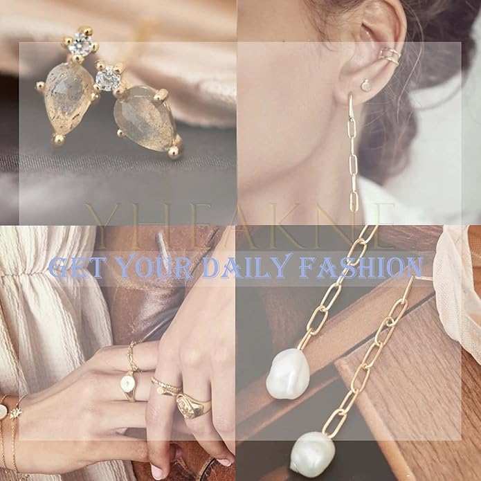 Boho Star Chain Earrings Gold Star Drop Dangle Earrings Drop Chain Star Studs Earrings Personlized Ear Threaders Earrings Jewelry for Women